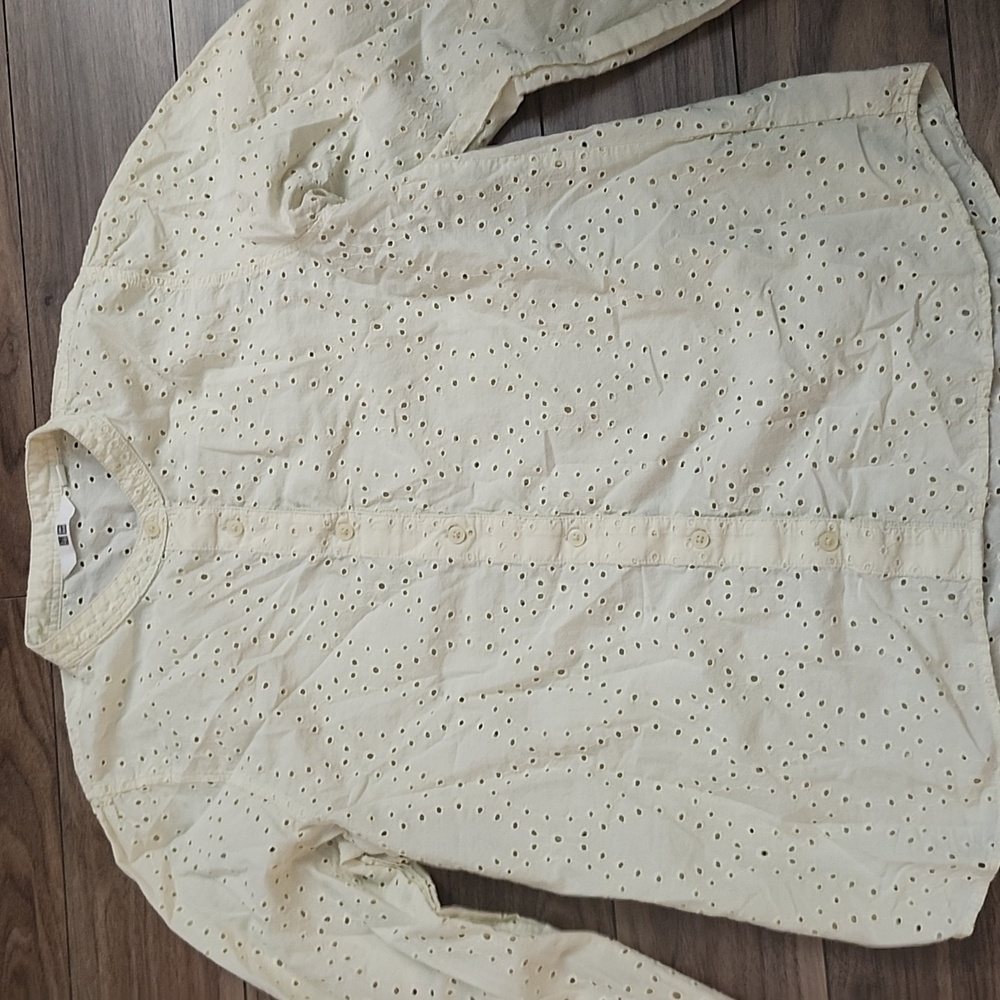 🔥Casual Comfy Light Matt Cream Yellow Button Shirt
